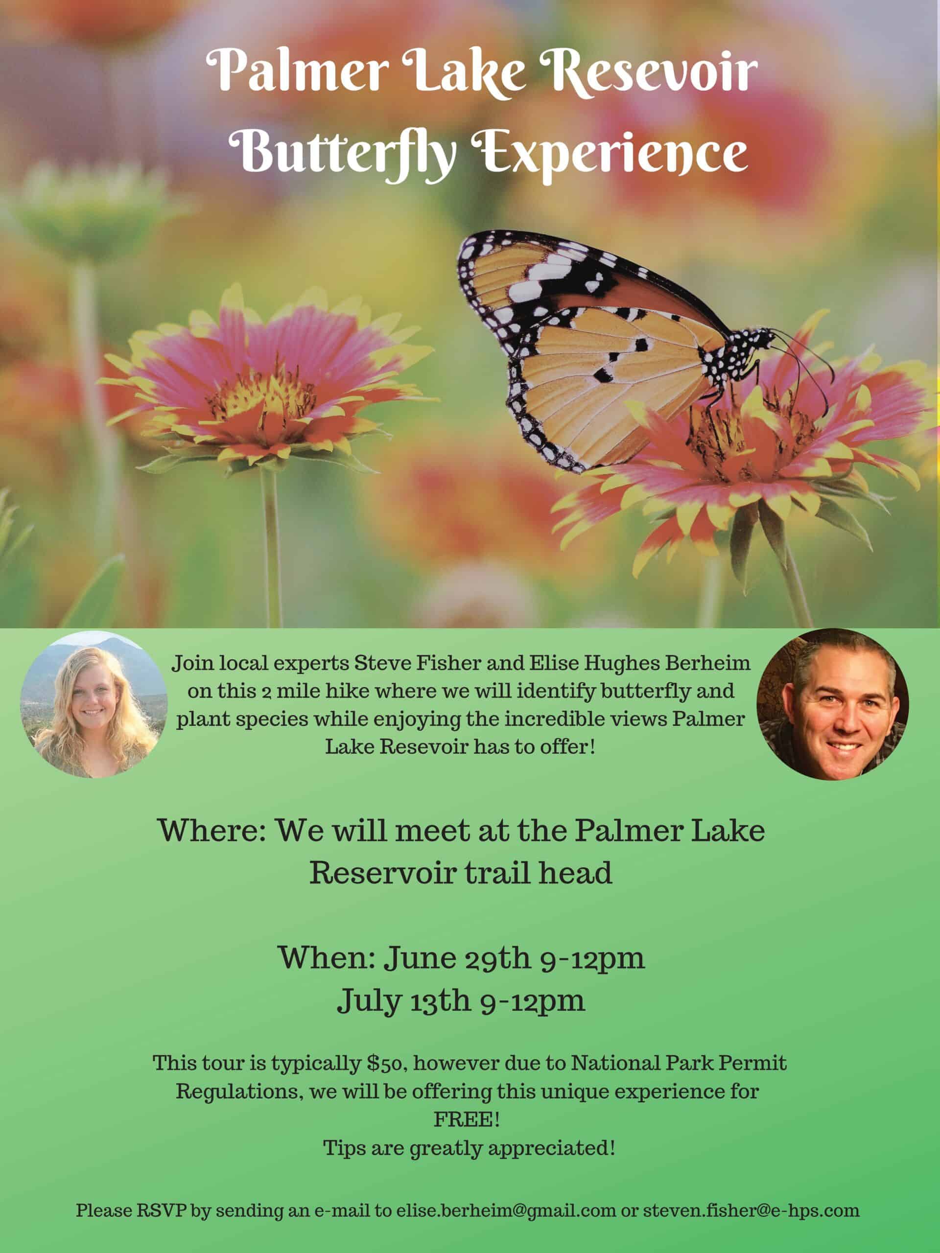 Flyer: Palmer Lake Reservoir Butterfly Experience
