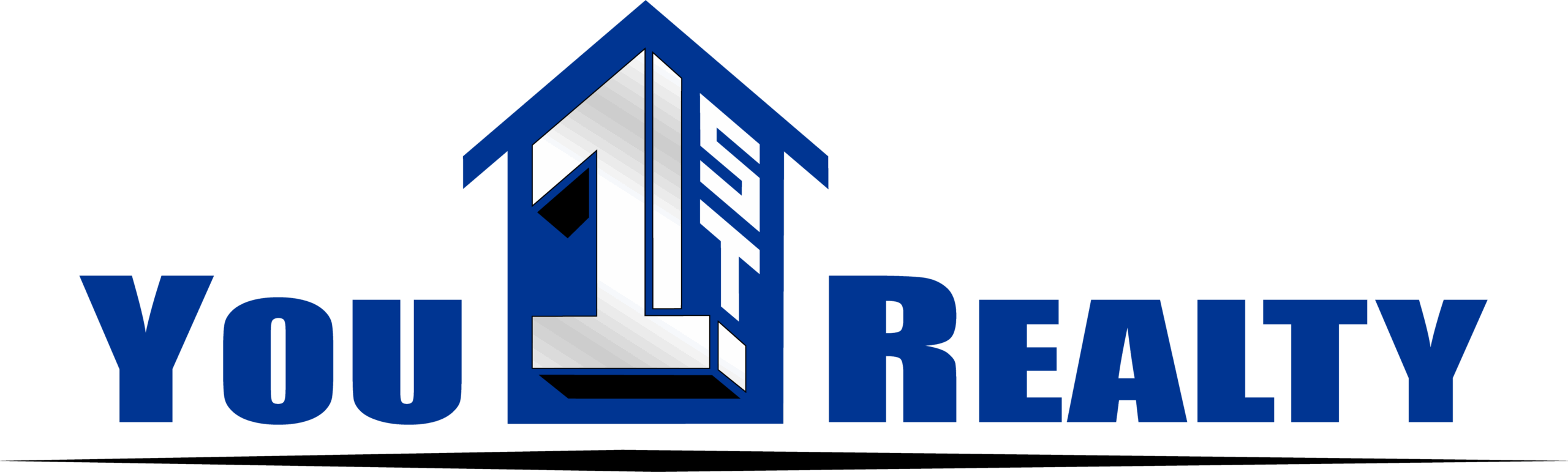 Blue and white logo featuring a house shape with "1st" inside, flanked by the text "You Realty" in bold blue letters.