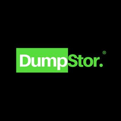 The DumpStor logo with “Dump” in white text on a green background and “Stor.” in green text on a black background.